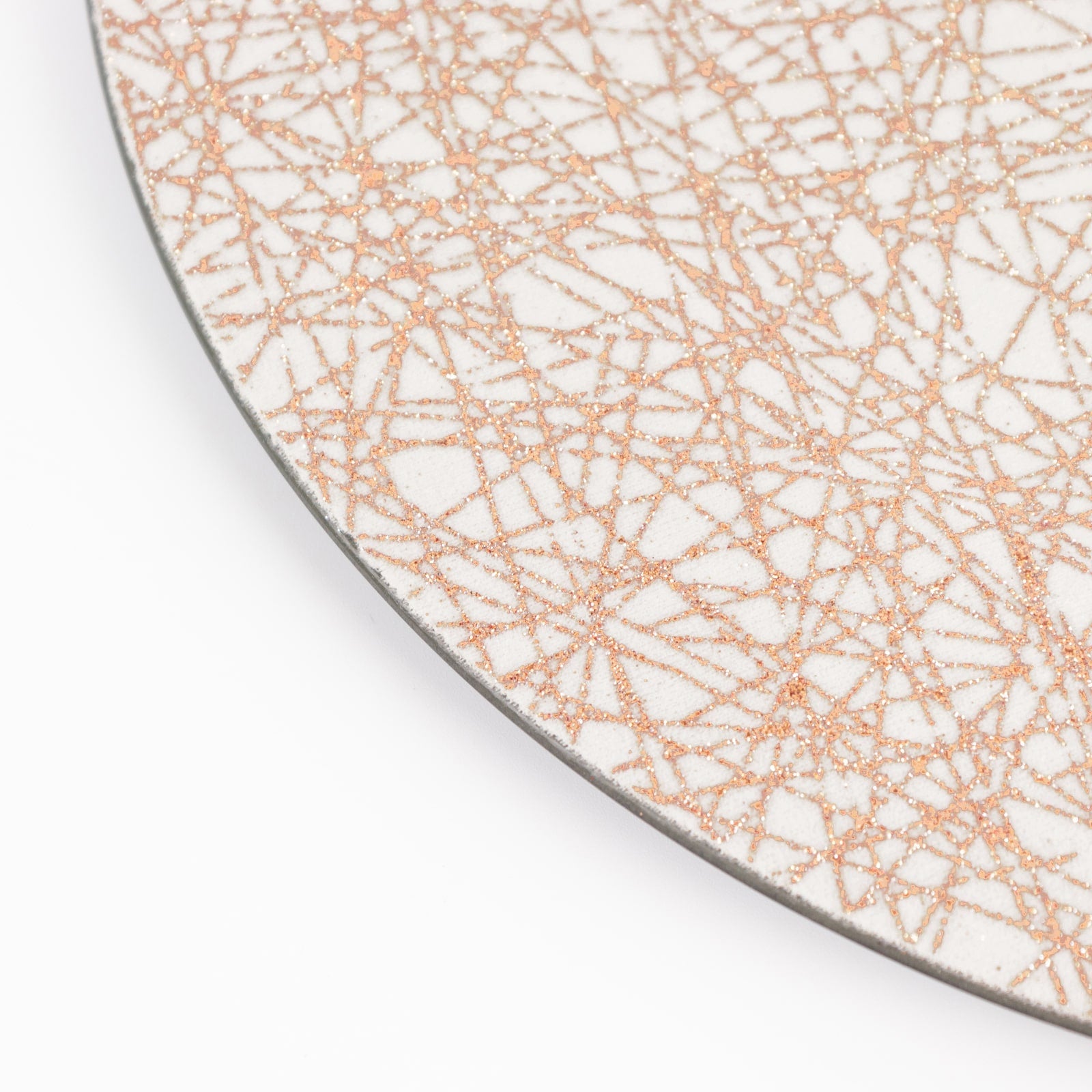 6-Pack Acrylic Charger Plates 13" Round Rose Gold with Glitter Abstract Lines Pattern - Decorative Dinner Party Charger Tableware - Image 9